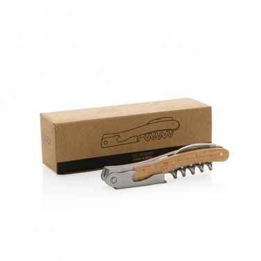 Logo trade promotional merchandise photo of: Wooden Corkscrew