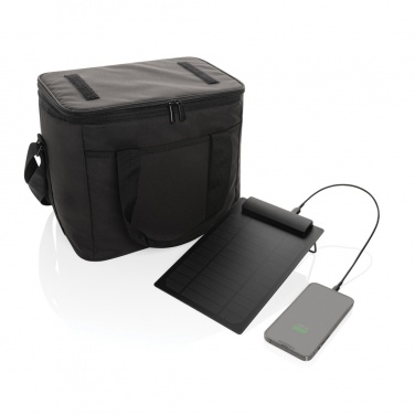 Logotrade promotional products photo of: Pedro AWARE™ RPET deluxe cooler bag with 5W solar panel