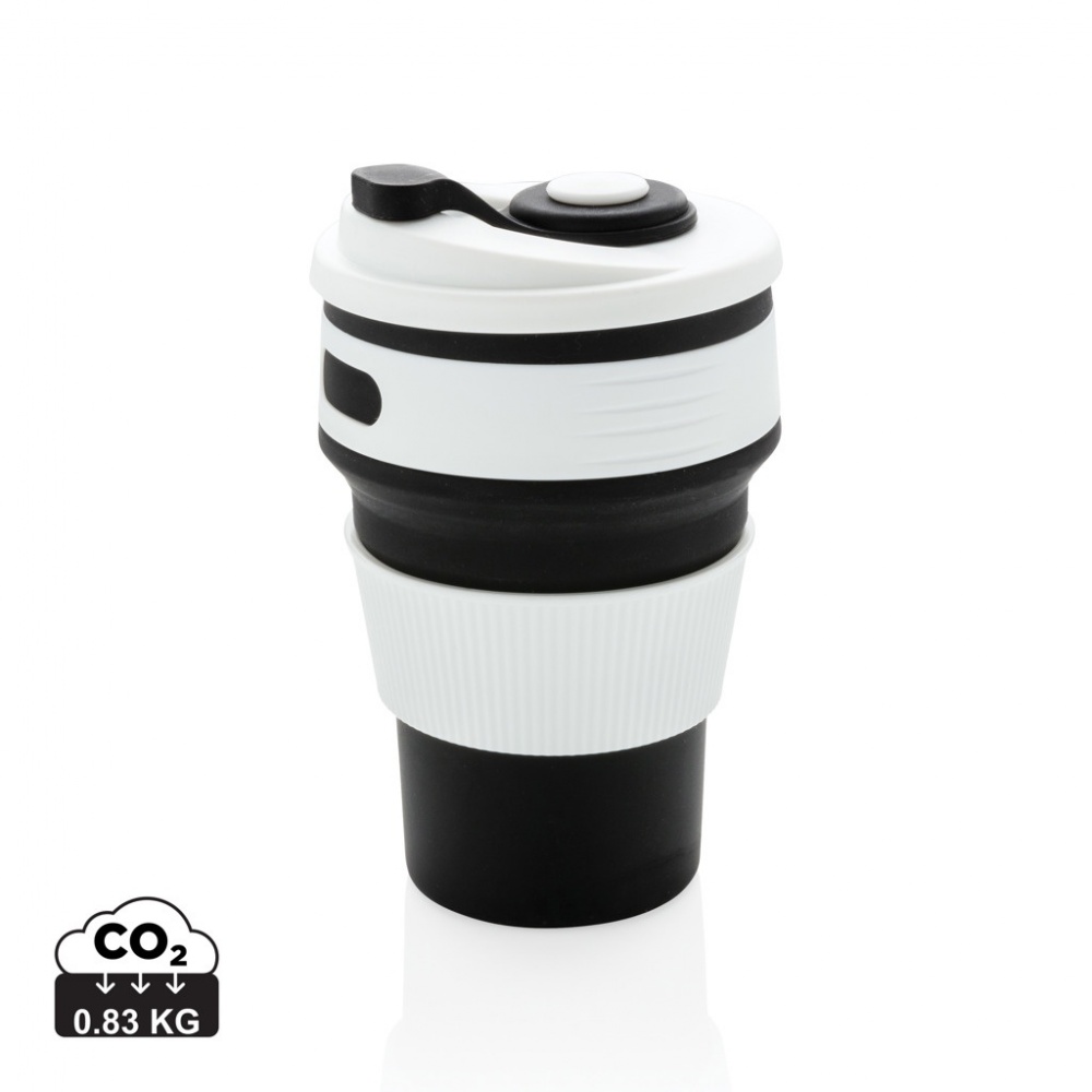 Logo trade business gift photo of: Foldable silicone cup