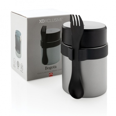 Logo trade promotional giveaways picture of: Bogota food flask with ceramic coating