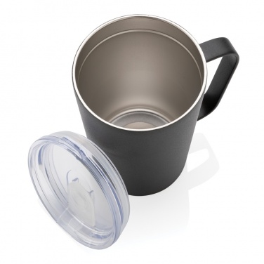 Logo trade promotional merchandise photo of: RCS Recycled stainless steel modern vacuum mug with lid