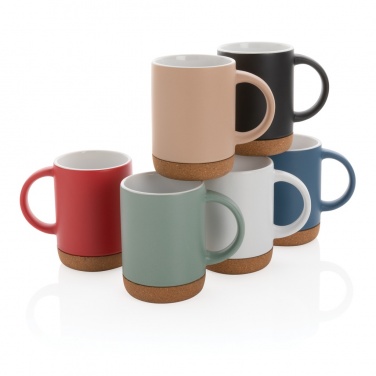 Logo trade promotional items picture of: Ceramic mug with cork base 280ml