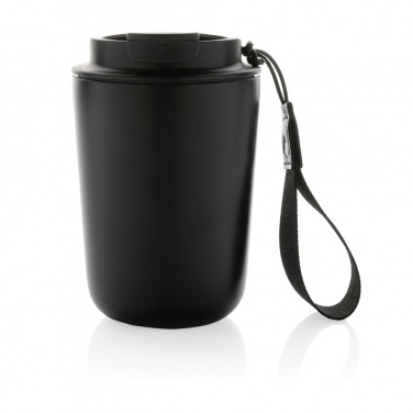 Logotrade promotional item image of: Cuppa RCS re-steel vacuum tumbler with lanyard