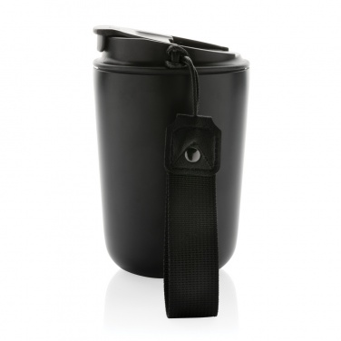Logo trade promotional gifts image of: Cuppa RCS re-steel vacuum tumbler with lanyard