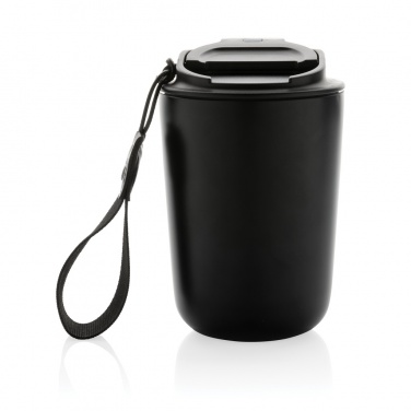 Logo trade promotional items image of: Cuppa RCS re-steel vacuum tumbler with lanyard