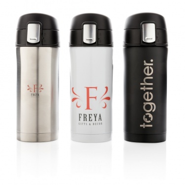 Logotrade promotional items photo of: RCS Recycled stainless steel easy lock vacuum mug