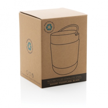 Logotrade promotional giveaway image of: Savory RCS certified recycled stainless steel foodflask