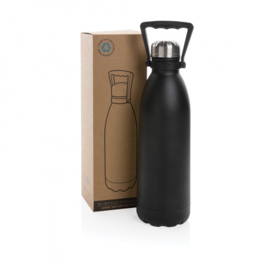 Logo trade promotional gift photo of: RCS Recycled stainless steel large vacuum bottle 1.5L