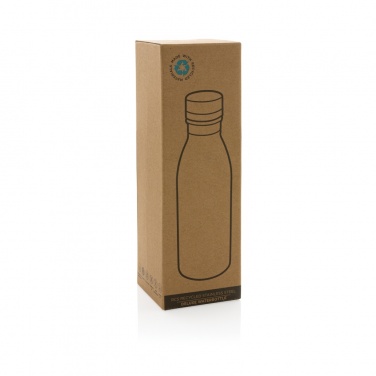 Logo trade advertising products picture of: RCS Recycled stainless steel deluxe water bottle
