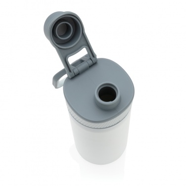 Logo trade advertising products image of: Vacuum stainless steel bottle with sports lid 550ml