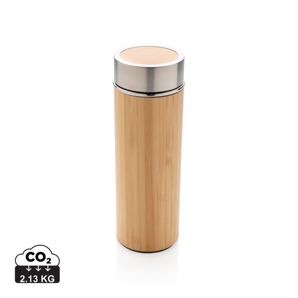 Logotrade promotional giveaways photo of: Leak proof bamboo vacuum bottle