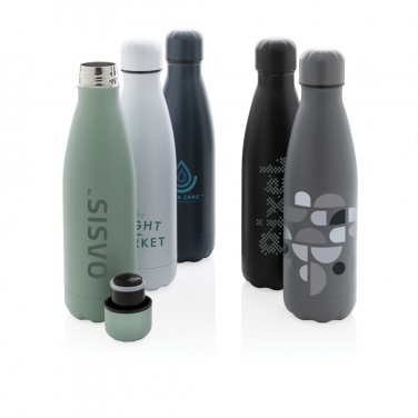 Logo trade corporate gifts image of: Solid colour vacuum stainless steel bottle 500 ml