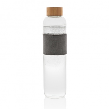 Logo trade business gift photo of: Impact borosilicate glass bottle with bamboo lid