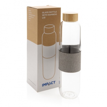 Logotrade advertising product image of: Impact borosilicate glass bottle with bamboo lid
