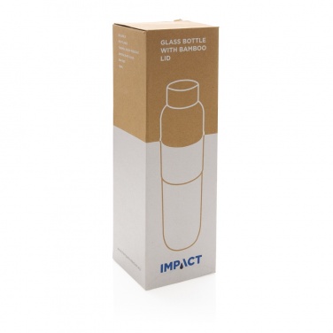 Logotrade promotional giveaway image of: Impact borosilicate glass bottle with bamboo lid