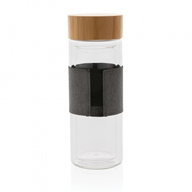 Logo trade promotional giveaway photo of: Impact double wall borosilicate glass bottle