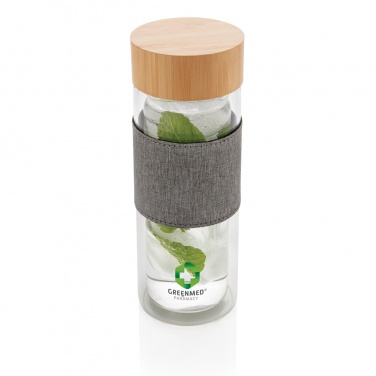 Logo trade promotional merchandise picture of: Impact double wall borosilicate glass bottle