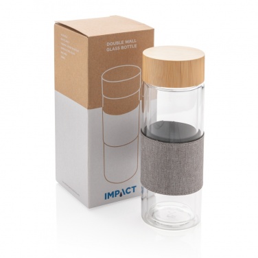 Logotrade advertising product picture of: Impact double wall borosilicate glass bottle