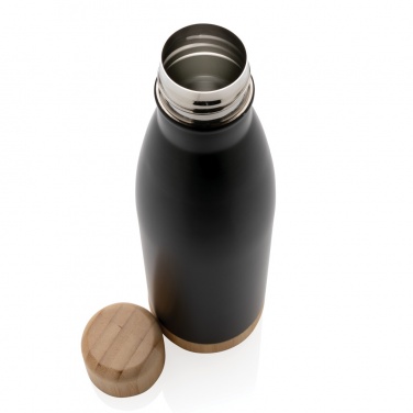 Logotrade promotional product picture of: Vacuum stainless steel bottle with bamboo lid and bottom