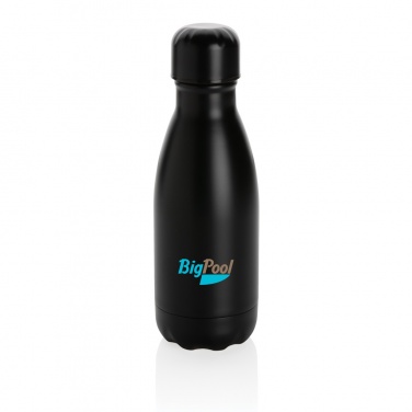 Logo trade business gifts image of: Solid colour vacuum stainless steel bottle 260ml
