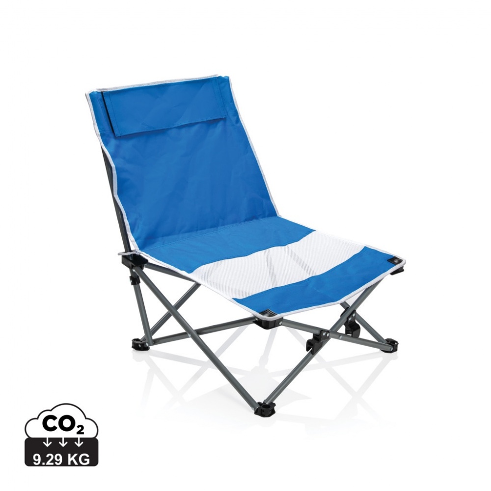 Logo trade promotional giveaways image of: Foldable beach chair in pouch