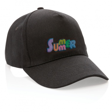Logo trade promotional giveaway photo of: Impact 5panel 280gr Recycled cotton cap with AWARE™ tracer