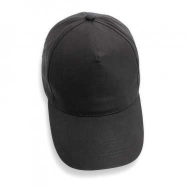 Logo trade promotional merchandise image of: Impact 5 panel 190gr Recycled cotton cap with AWARE™ tracer