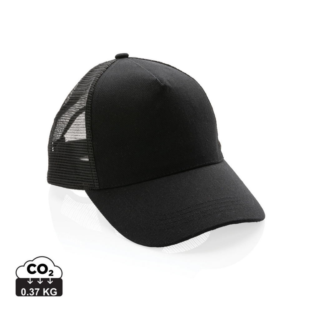 Logotrade corporate gift image of: Impact AWARE™ Brushed rcotton 5 panel trucker cap 190gr