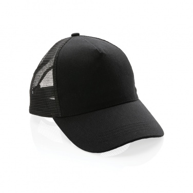 Logo trade promotional merchandise picture of: Impact AWARE™ Brushed rcotton 5 panel trucker cap 190gr