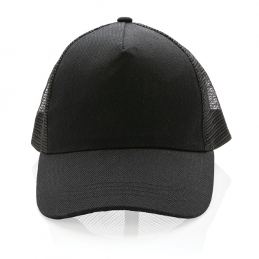 Logo trade business gift photo of: Impact AWARE™ Brushed rcotton 5 panel trucker cap 190gr