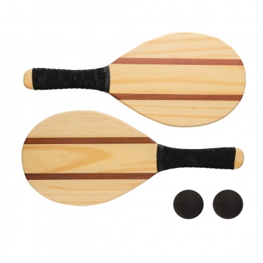 Logo trade advertising products picture of: Wooden frescobol tennis set