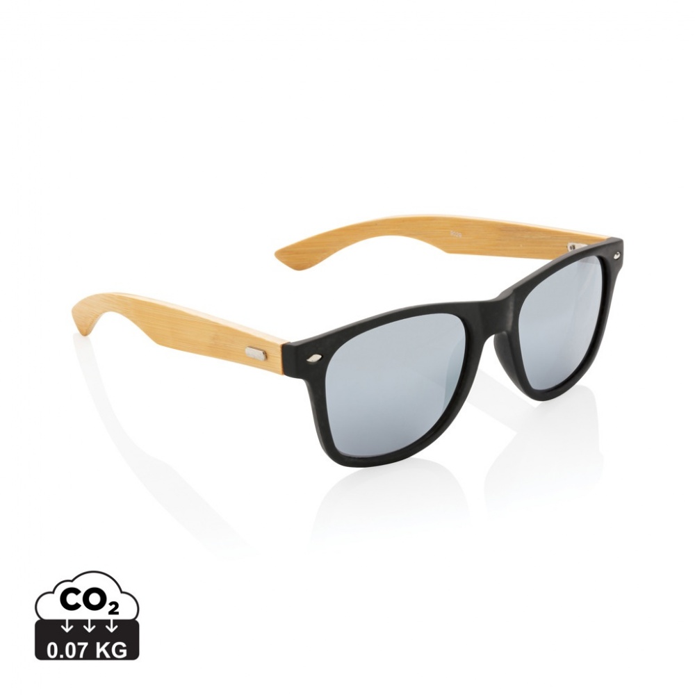 Logotrade advertising product image of: Bamboo and RCS recycled plastic sunglasses