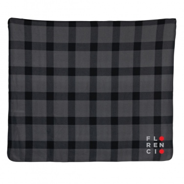 Logo trade promotional gift photo of: Soft plaid fleece blanket