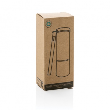 Logotrade promotional gift image of: Bamboo and RCS certfied recycled plastic torch