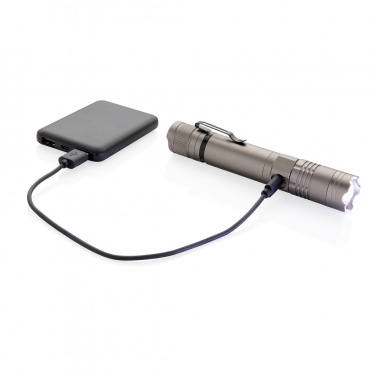 Logo trade promotional product photo of: Rechargeable 3W flashlight