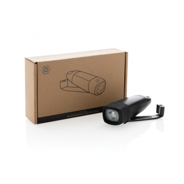 Logo trade promotional items picture of: Lightwave RCS rplastic USB-rechargeable torch with crank