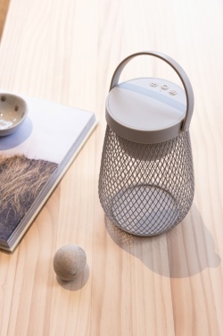 Logo trade promotional merchandise picture of: Aurora RCS recycled plastic USB re-chargeable table lamp