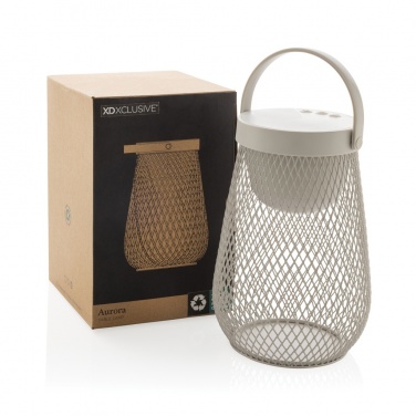 Logotrade promotional merchandise picture of: Aurora RCS recycled plastic USB re-chargeable table lamp