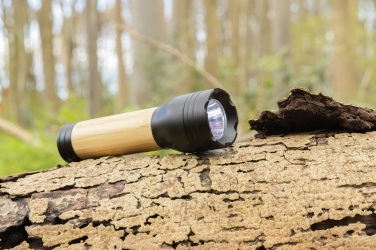 Logo trade promotional products picture of: Lucid 3W RCS certified recycled plastic & bamboo torch
