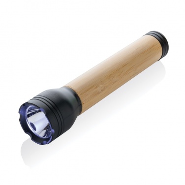 Logo trade promotional merchandise photo of: Lucid 5W RCS certified recycled plastic & bamboo torch