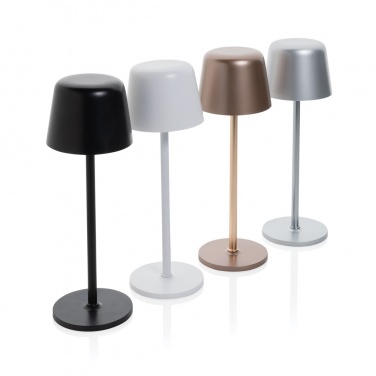 Logo trade advertising product photo of: Zenic RCS recycled plastic USB re-chargable table lamp