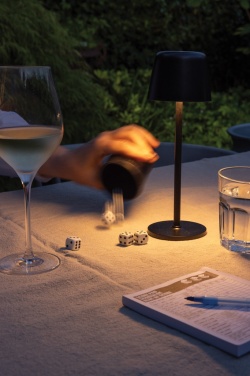 Logotrade promotional gift picture of: Zenic RCS recycled plastic USB re-chargable table lamp