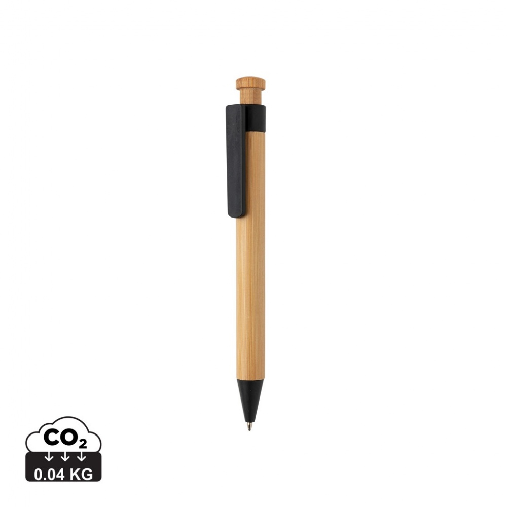 Logotrade promotional merchandise photo of: Bamboo pen with wheatstraw clip