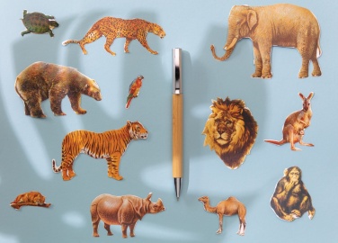 Logo trade promotional giveaways picture of: Modern bamboo pen