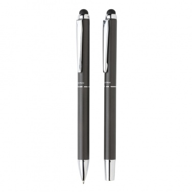 Logo trade corporate gifts picture of: Swiss Peak deluxe pen set in PU pouch