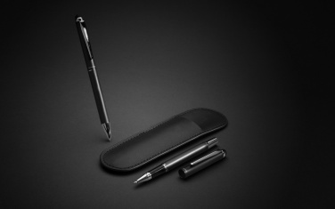 Logo trade promotional merchandise photo of: Swiss Peak deluxe pen set in PU pouch