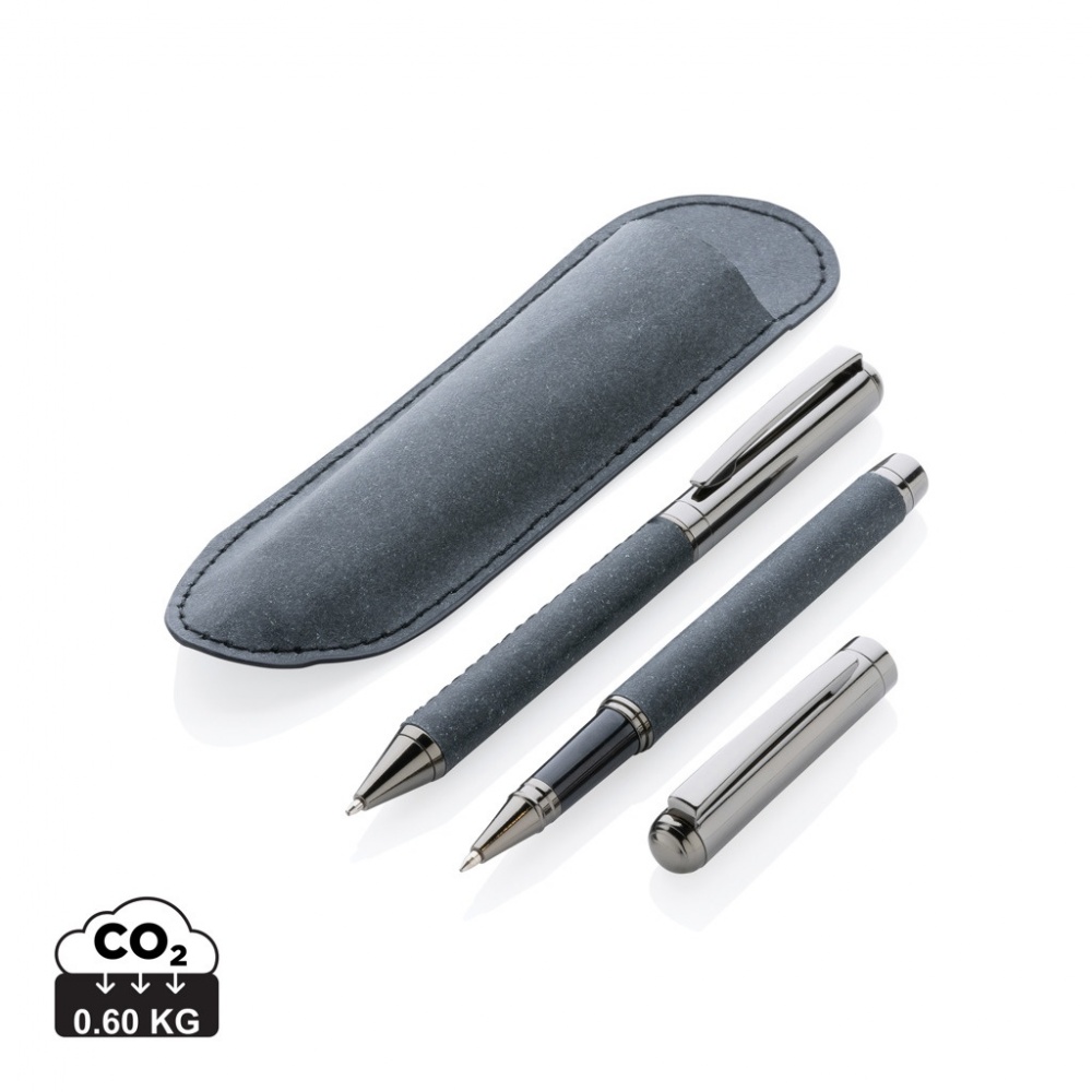 Logotrade promotional product image of: Recycled leather pen set