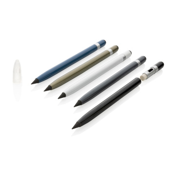 Logo trade promotional merchandise photo of: Aluminum inkless pen with eraser