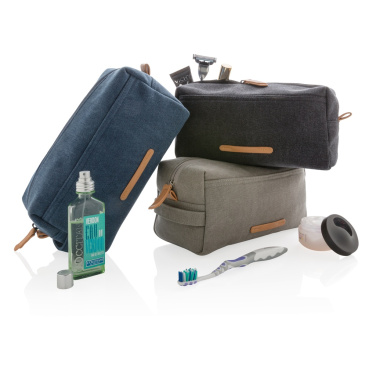 Logotrade promotional product image of: Canvas toiletry bag PVC free