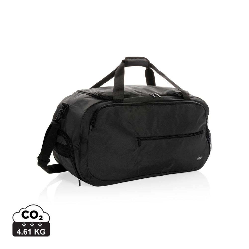 Logotrade promotional product image of: Swiss Peak AWARE™ RPET sports duffel bag
